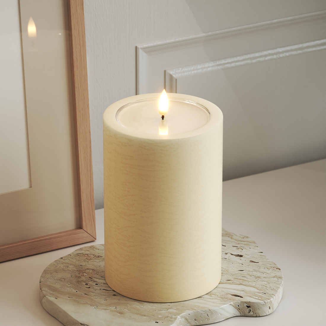 Deluxe Homeart Unique LED blokové světlo D 10 x 15 cm Krémová unique blokové světlo 3