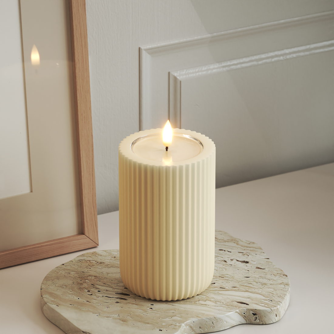 Deluxe Homeart Unique LED drážkové světlo D 8 x 12,5 cm Krémová unique drážkové světlo 3